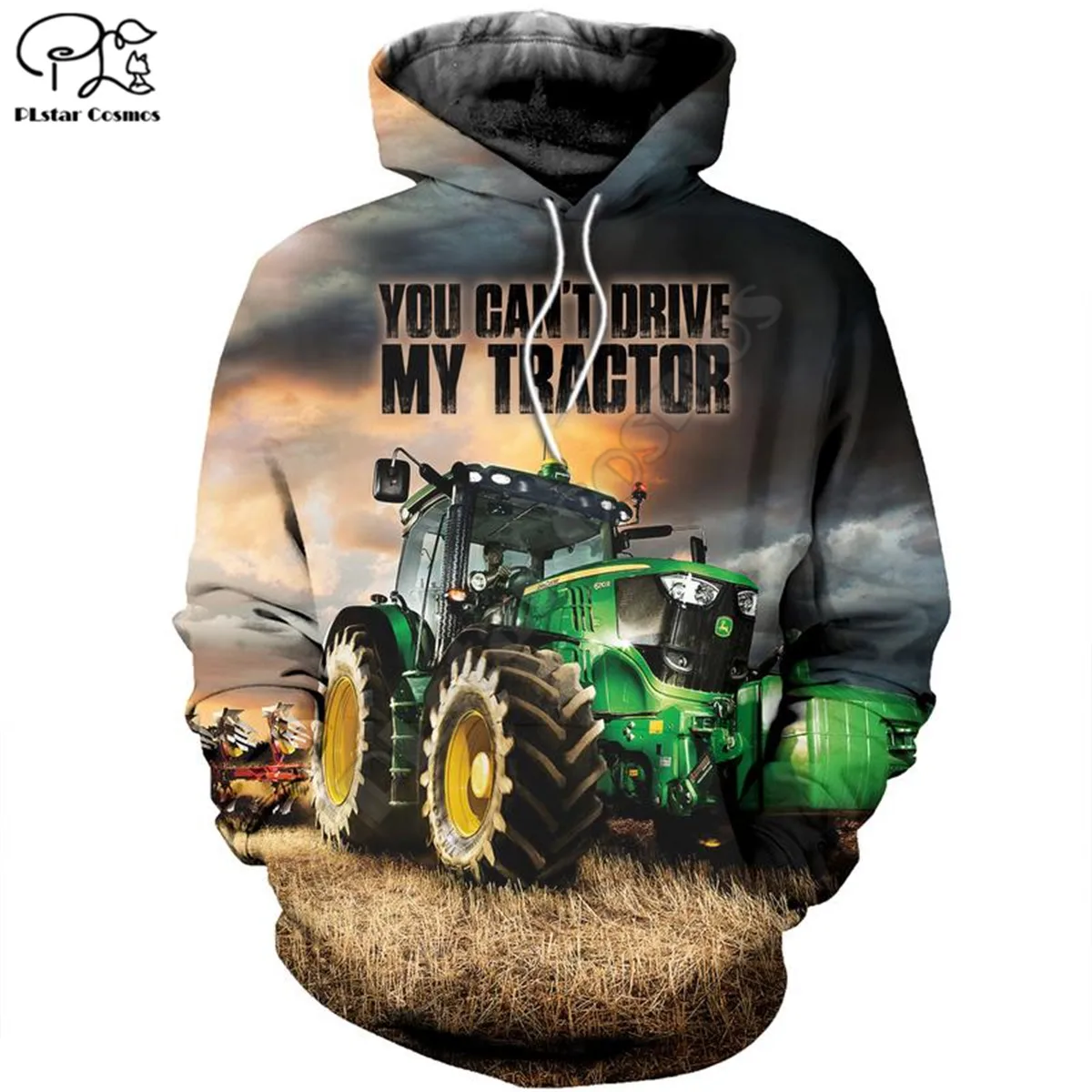 Tractor  printed Hoodie  Sweatshirt Hoodie Sweatshirt Hoodies  Harajuku Autumn Streetwear women men Casual Tracksuit