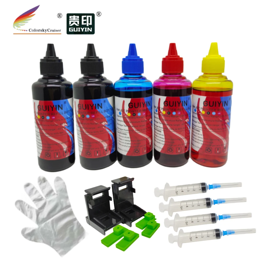 Refill Dye Ink for HP 74 75 350 351 140 141 860 861 DeskJet D4245 D4260 D4263 D4268 D4360 Photosmart C4200 C4205 100ml/pc