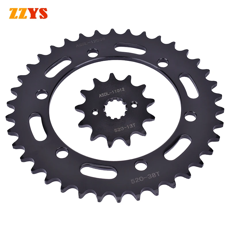 

520 13T 38T 520-13T 520-38T Motorcycle Front Rear Sprocket Gear Staring Wheel For HONDA CBR250 CBR250R CBR250RA CBR 250 2011-13