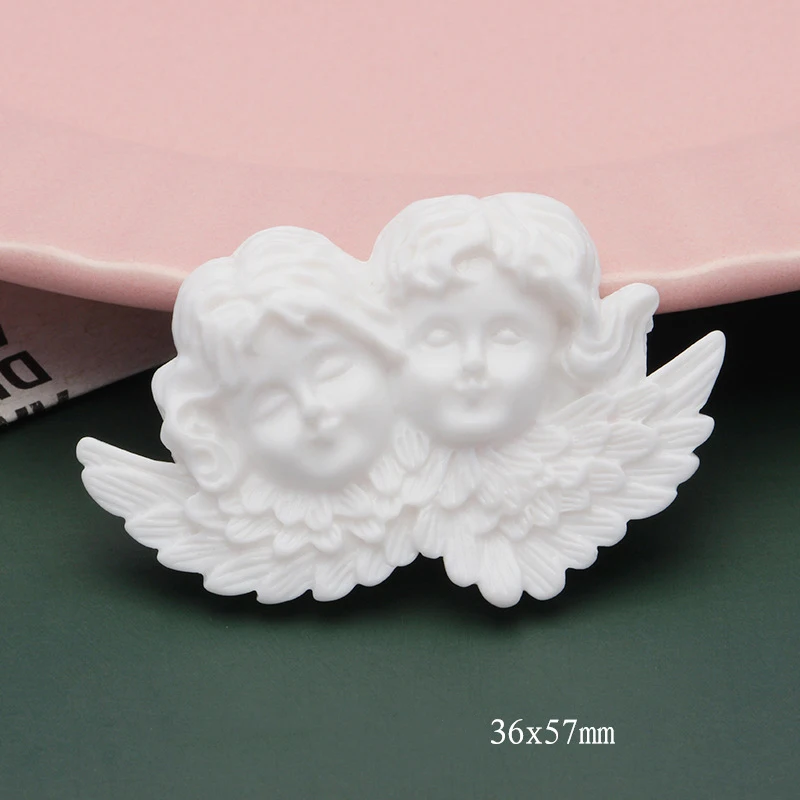 10pcs/lot Mini Cupid Angel DIY Resin Cabochon for Earring Necklace Pendant Flatback Christmas Decoration Children's toys