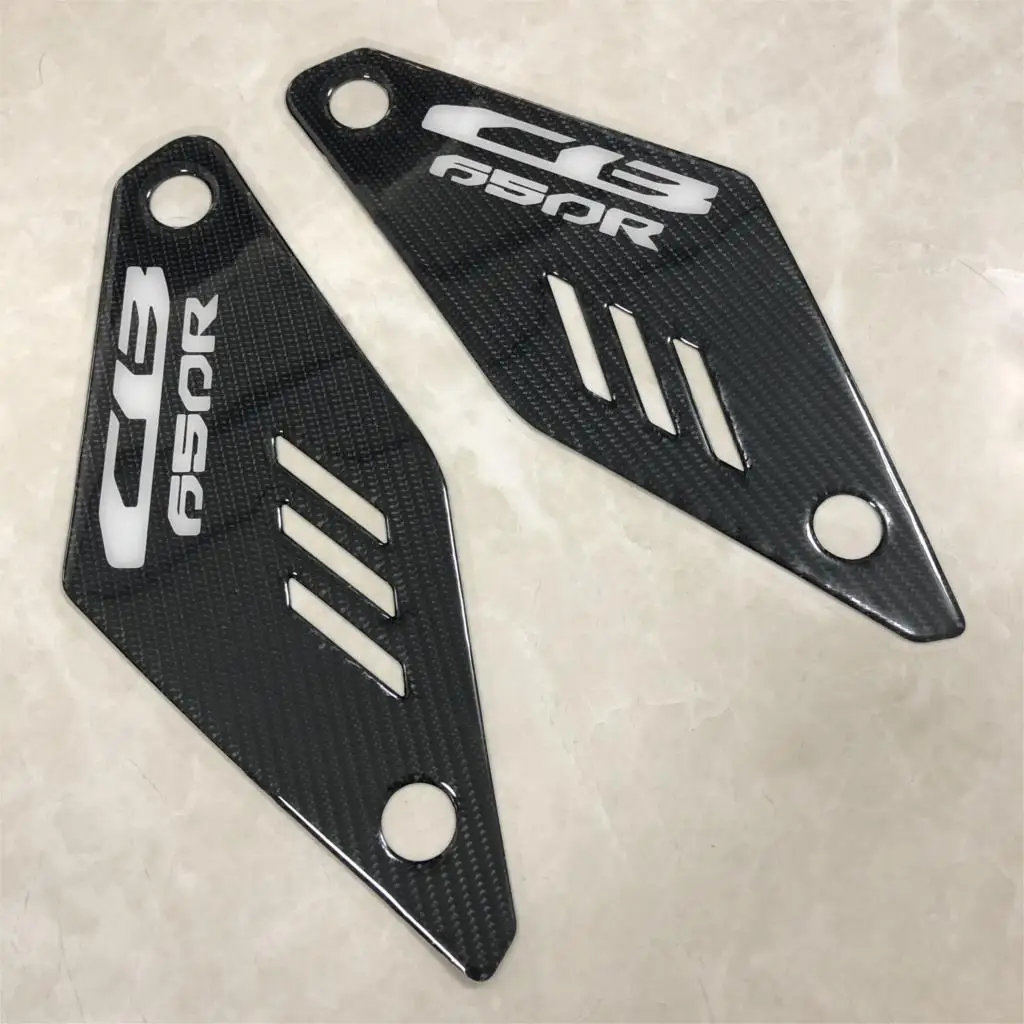 3D Carbon Fiber Side Decals Tank Pad Gas Oil Sticker Motorcycles Decoration Accessories For cb650r CB 650R 2020-2023