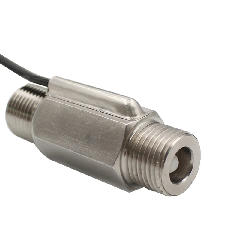 

304 Stainless Steel Reed Pipe Water Flow Sensor Switch 4 Points Interface Piston Type Warhead Flow Sensor