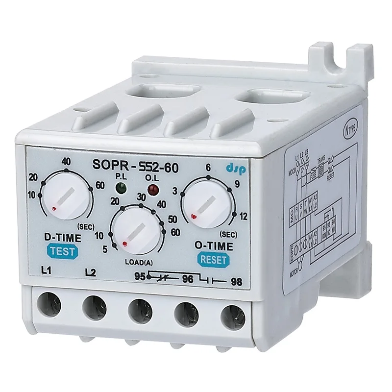 Samwha-Dsp SOPR-SS2-220 Electronic Overload Relay Motor Protector Thermal Overload Relay(Un:90~260VAC)