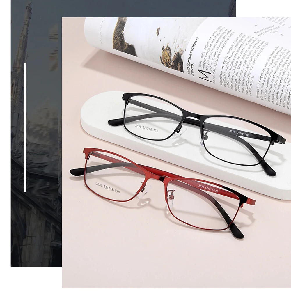 

Metal Frame Casual Reading Glasses Luxury Optical Eyeglasses for Men Women Ultralight+1 +1.5 +2 +2.5+3 +3.5 +4