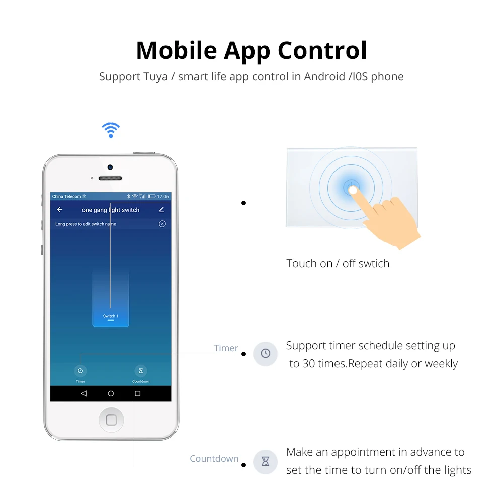 Imagem -03 - Zemismart-interruptor de Luz Wi-fi Tuya Não Exige Fio Neutro e Gang Assistente Alexa Google Home Smart Life 110v a 240v