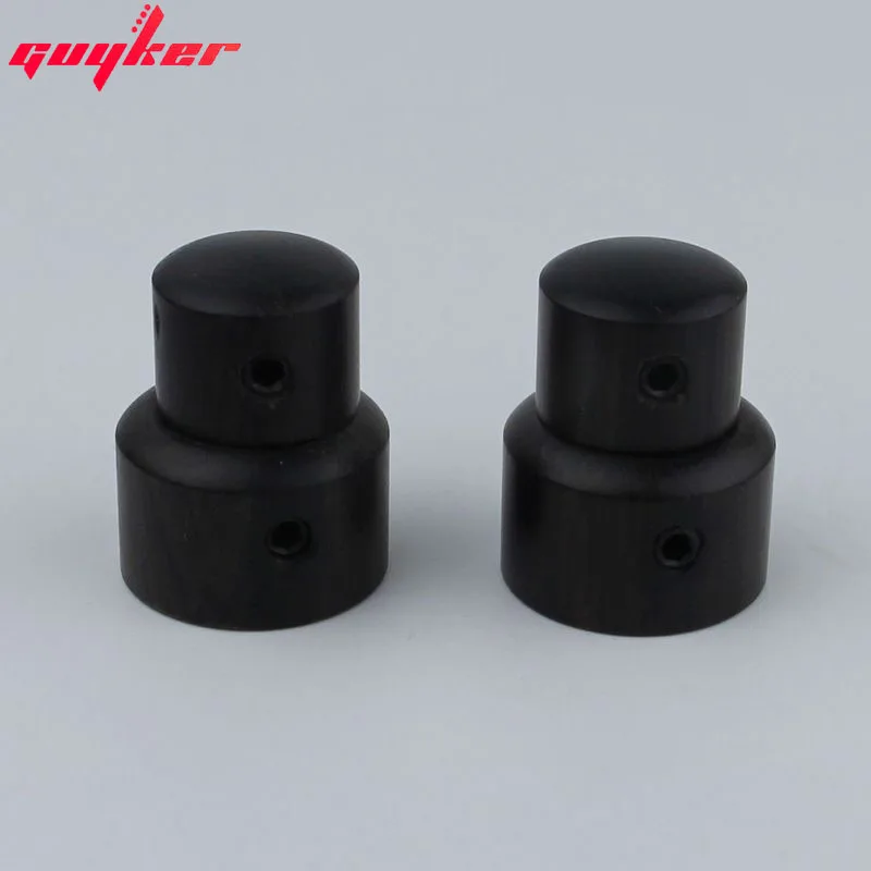 2 Pcs GUYKER Red sandalwood/Ebony Stacked Potentiometer Knob for Guitar Bass Accessories