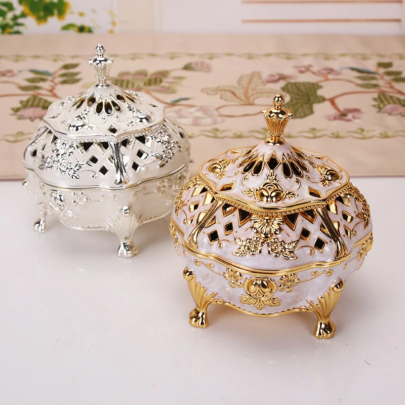 

Creative Incense Burner Environmental Incense Holders Silver And Gold Color The Censer For Home Office Decorative