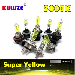 2Pcs Super Yellow Headlamp 3000K 12V55W Yellow low beam H1 H3 H4 H7 H11 Halogen Lamp H10 H27 Fog Proof Light Car Bulb