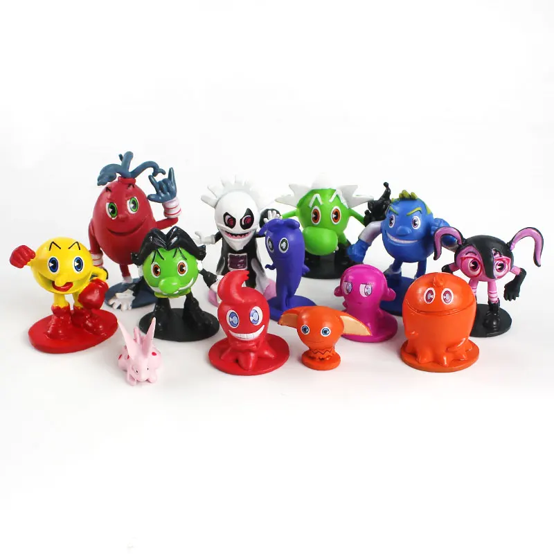 Pac- Man Cute cartoon Ghostly Adventures Action Figures Pacman Pixels Movie Figures Toys best for kid 12pcs set