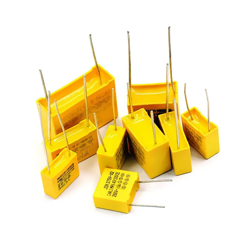 10Pcs 275VAC Capacitor X2 Series 0.01UF ~ 2.2UF ตัวเก็บประจุฟิล์มโพลีโพรพิลีนใหม่10nf 100nf 150nf 200nf 680nf 470nf 1UF