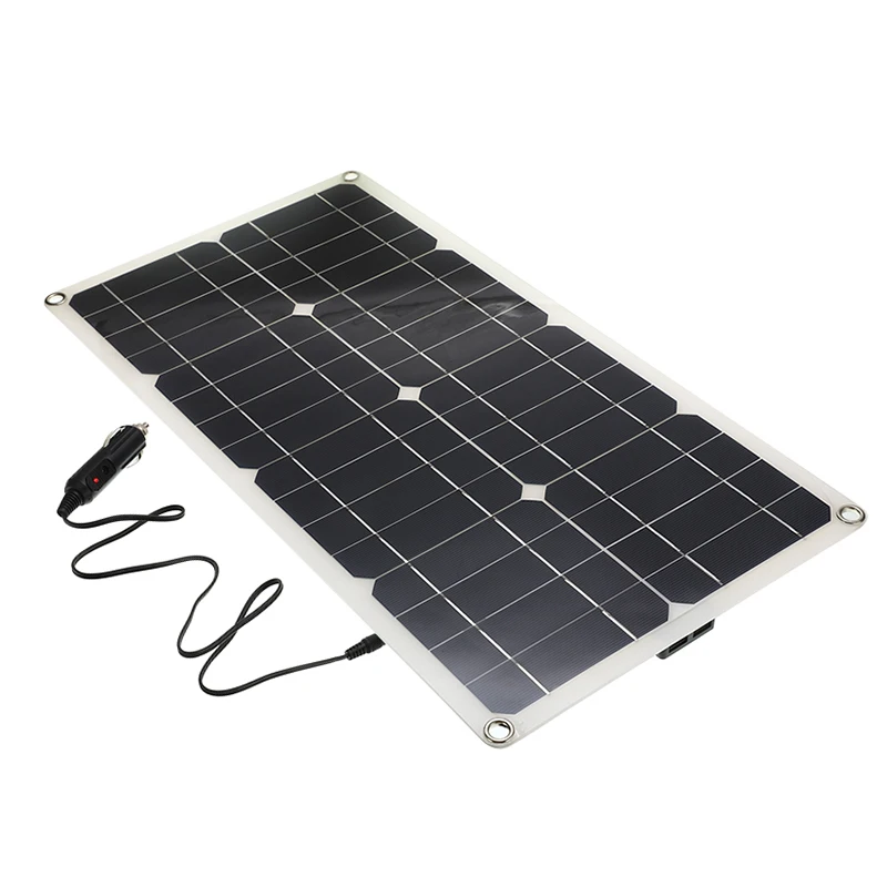 Imagem -05 - Painel Solar de Saída Dupla Usb Impermeável Painel Solar Poli Controlador para Carregador de Bateria 12v 24v 50w 10 a 20 a 30 a 40 a 50a