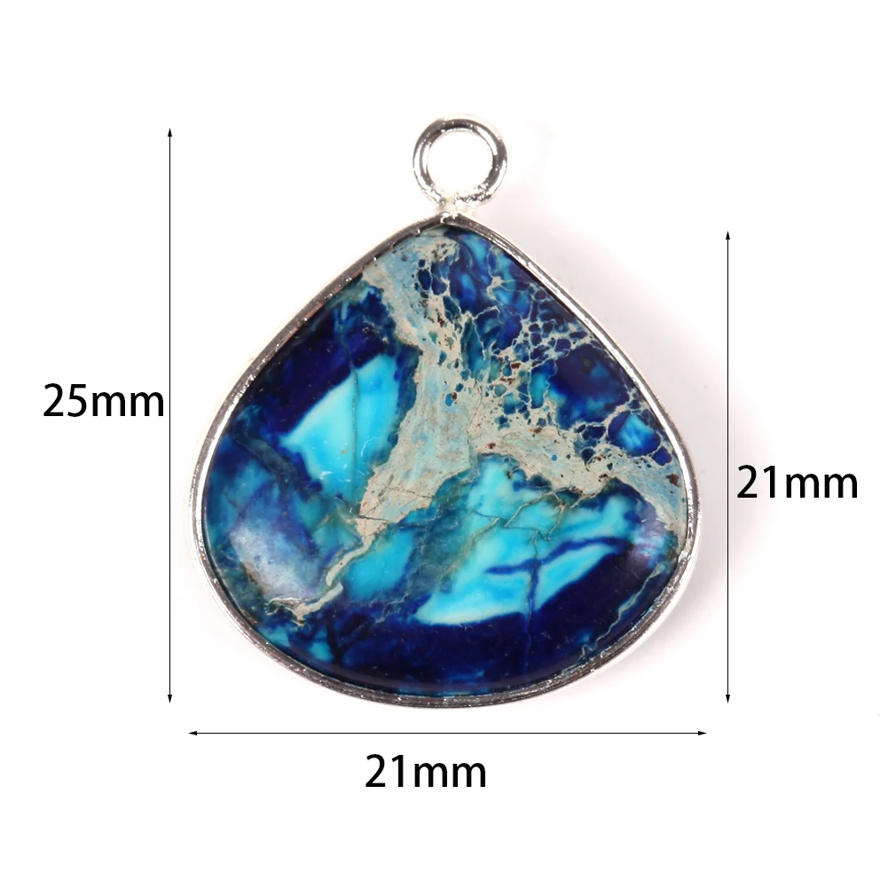 Natural Stone Pendants Drop Shape Triangle Pendants For Jewelry Making Diy Crafts Bracelet Necklace Handmade Accessories 25*21mm
