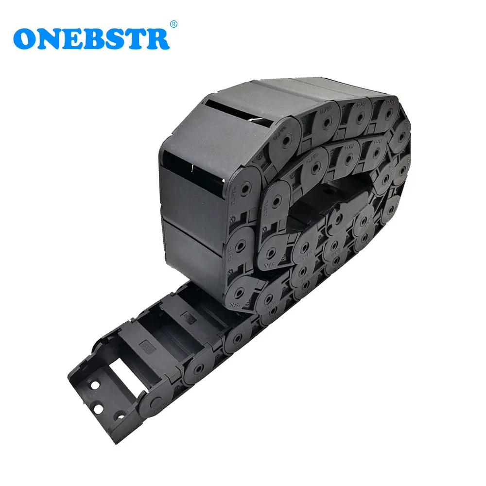 

JFLO 1 Meter 18x50mm Wire Carrier Cable Drag Chain Transmission Semi Closed Inside Opening With End Connectors Free Shipping