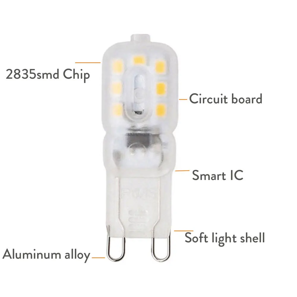 Bombilla LED regulable G9 3W 5W SMD 2835 foco para lámpara de cristal reemplazar 20W 30W lámpara halógena iluminación AC 220V