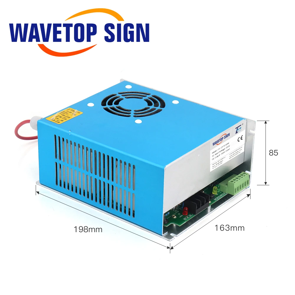 WaveTopSign-Alimentation pour laser CO2, machine de gravure et de découpe, 80W, DY10, 110V, 220V, RECI W1, Z1, l's, tube laser Co2, série DY