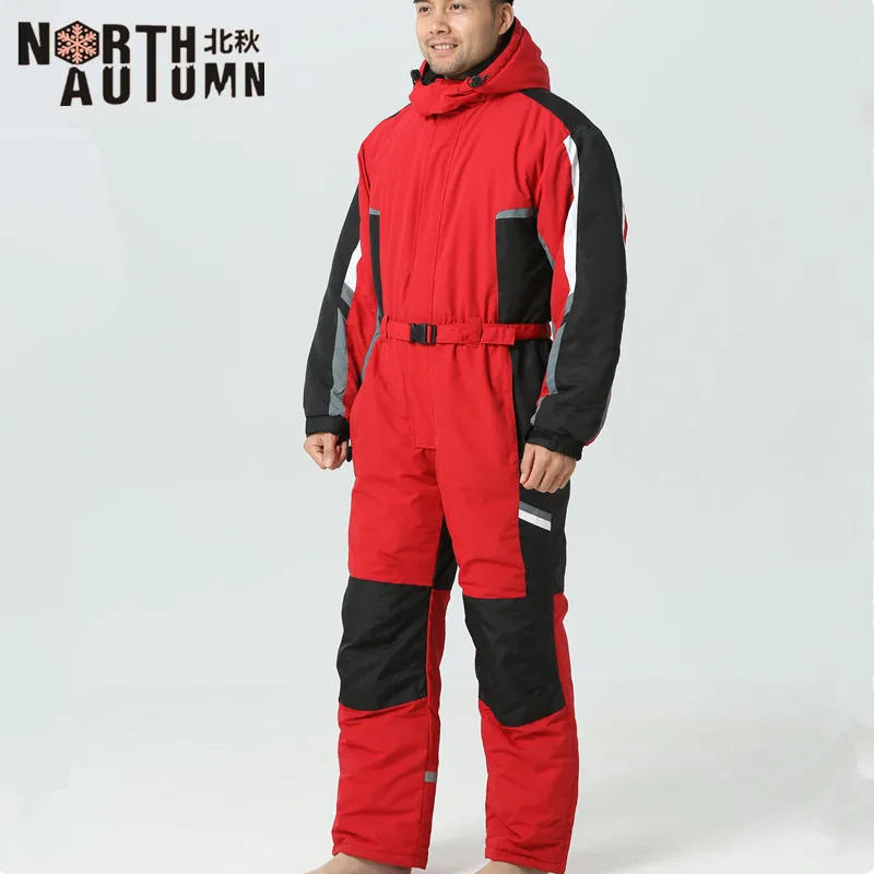 Monos de esquí al aire libre para hombre, trajes de esquí térmicos impermeables a prueba de viento, traje de snowboard de una pieza, ropa cálida,