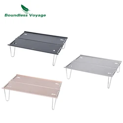 Boundless Voyage-Mesa de Camping para Picnic, pequeña mesa plegable para exteriores, ultraligera, de aleación de aluminio, portátil, extraíble, para comedor