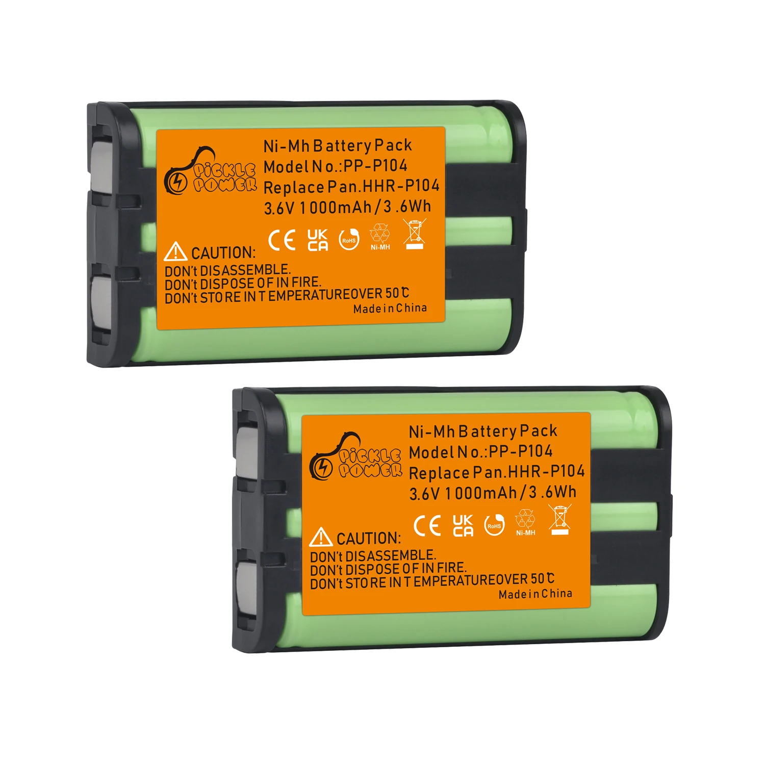 Cordless Phone Battery 1000mAh Ni-Mh Replacement Battery For Panasonic HHR P104 TG5242 KX-TG5243 KX-TG5421 KX-TG5451