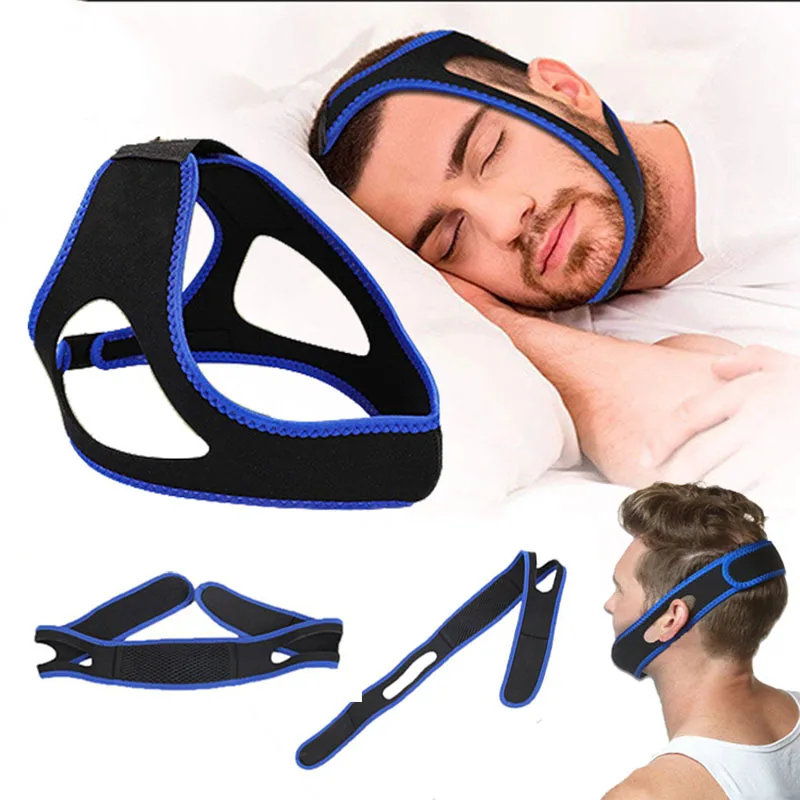 Neoprene Anti Snoring Chin Strap Stop Snore Jaw Belt Snore Stopper Sleep Anti Apnea Chin Support Straps Night Sleeping Aid Tools