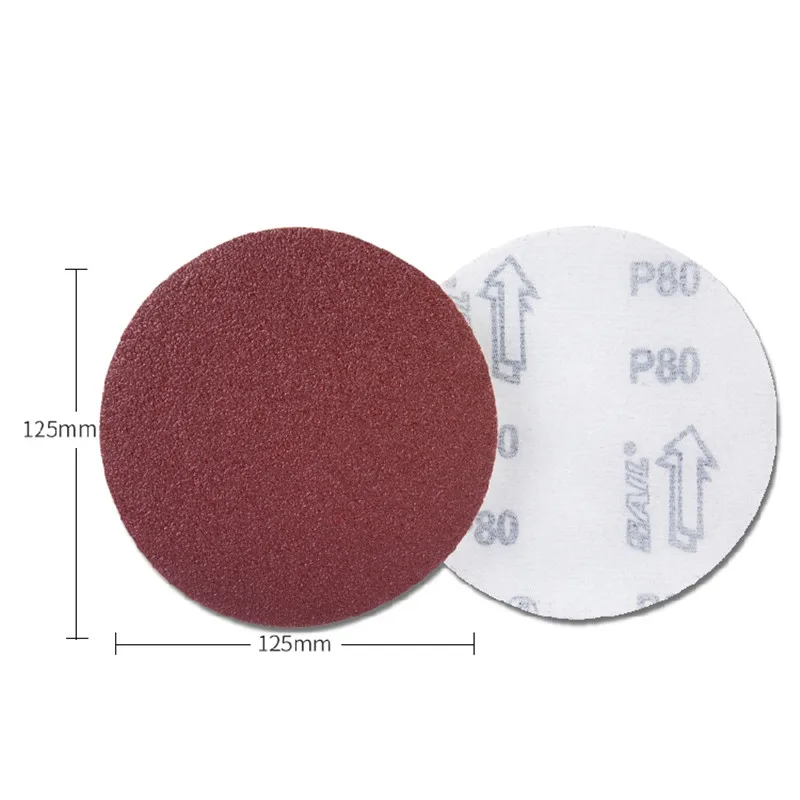 10Pcs 125mm Sanding Disc 60-240 Grit Sandpaper Buffing Wheel Hook And Loop Backing Pads For Electric Drill Grinder Rotary Tools