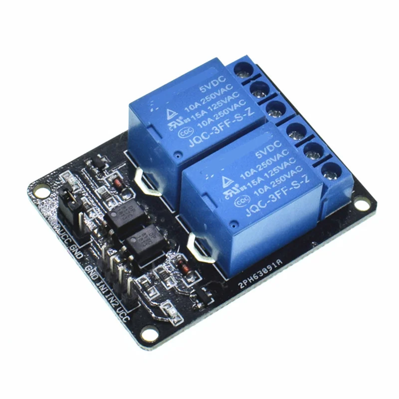 two channel 2 way relay module 5V with optocoupler protection relay expansion board MCU development board