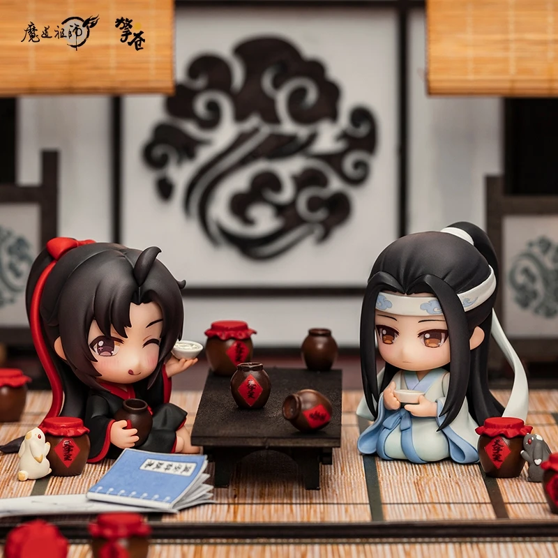 Iginal QingCang Wei Wuxian Lan Wangji Jiang Cheng JinLing Anime MO DAO ZU SHI Drinking Ver. Action Figure Toys Model Doll Gifts