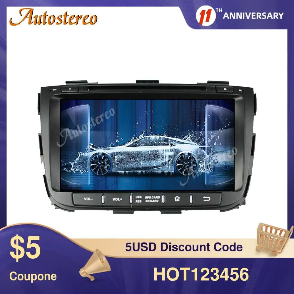 

For KIA SORENTO 2012+ Android 13 4GB+64GB Auto Stereo Car Radio GPS Navigation Head Unit Radio Tape Recorder Multimedia Player