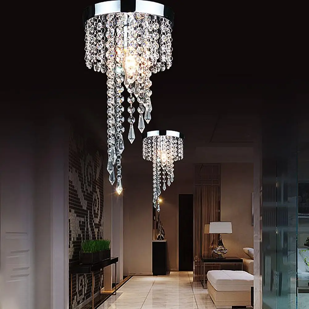 

Modern simple crystal chandelier led lamp high quality LED lighting crystal chandeliers led E14 220V lustre pendant/droplight