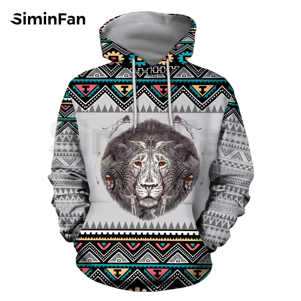 

Animal Lion Tribal Pattern Mens 3D Printed Hoodies Unisex Casual Sweatshirt Harajuku Pullover Women Tracksuit Jacket Streetwear