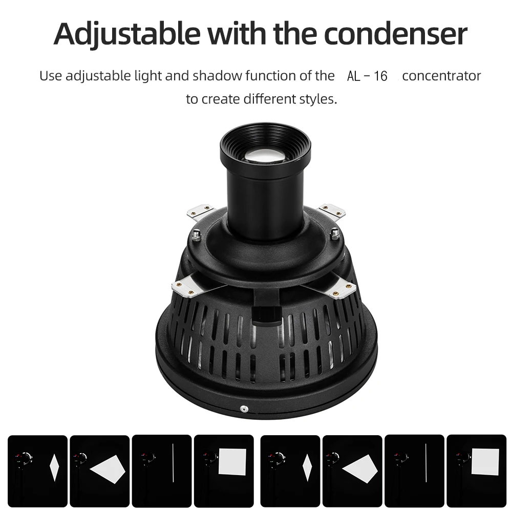 Light & Shadow Shaping - with imagers / projection Attachments Creative lighting Optical Snoot Adjust Geometric Shape Modeling