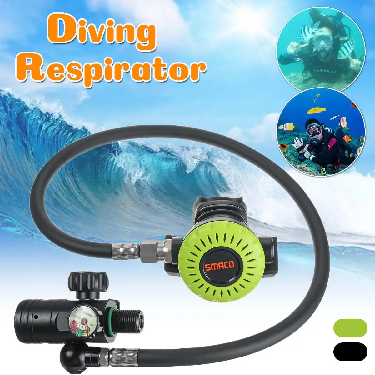 

SMACO Scuba Oxygen Cylinder Snorkeling Regulator Diving Tank Respirator Refill Adapter Diving Equipment