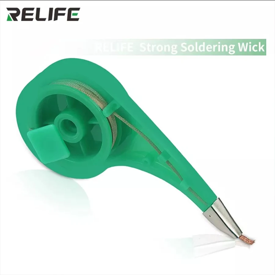 Relife Desoldering Braid Solder Remover Wick Wire ซ่อมเครื่องมือทำงานตะกั่วดีบุกสายสายไฟ Flux Thumb ล้อ Dispenser