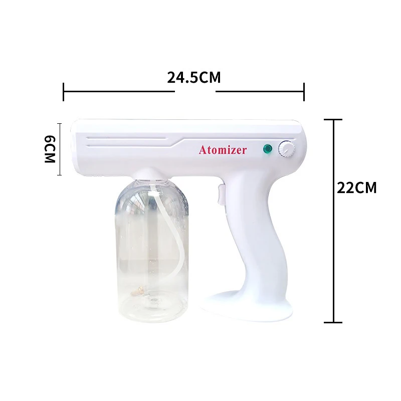 2020 Rechargable Nano Mist Wireless Disinfection Spray Gun Electric Atomizer For Sterilization Disinfection With 8 Light 800ML