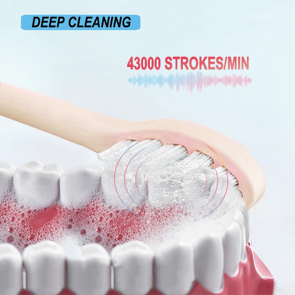 Cepillo de dientes eléctrico sónico, recargable por USB, portátil, para limpieza Dental, cepillo de dientes electrónico, para viajes y uso doméstico