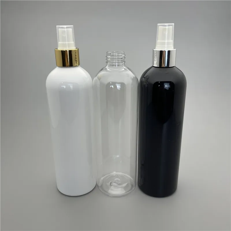 400ML X 15 Empty Makeup Setting Spray Pump Plastic Bottles With Gold Silver Collar 400cc Perfume Cosmetic PET Bottles Container