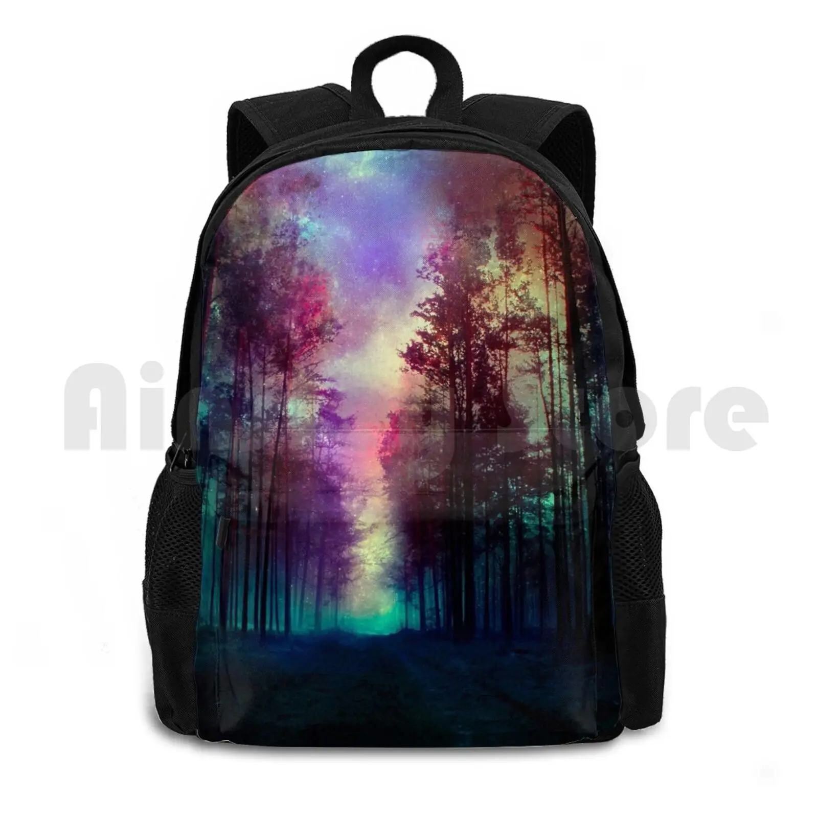 

Magical Forest Outdoor Hiking Backpack Riding Climbing Sports Bag Landscape Scenery Fine Art Popular New Colorful Cool Sky