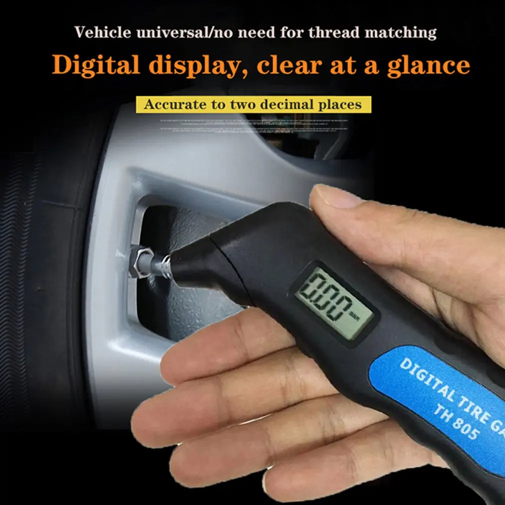 1pcs TG105 Multi-function Digital Tire Pressure Gauge Barometer LCD Display Car Air Gauge Moto Pressure Gauge Barometer Tester