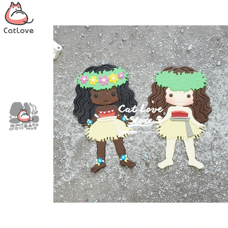 Molde de corte de metal hula catlove, forma de molde de metal para scrapbooking, estêncil de gravação, faça você mesmo, novo artesanato, 2020