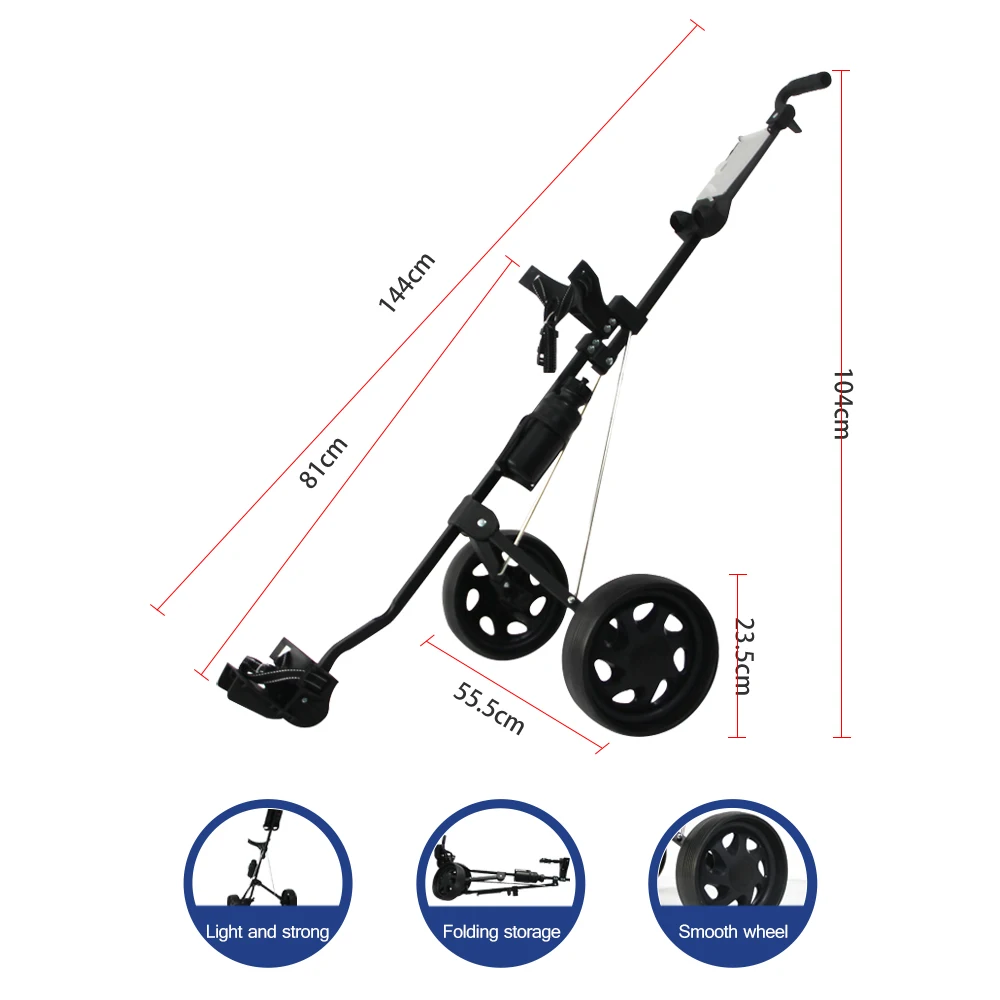 Chariot poussoir de golf à 3 roues, accessoire de golf, 1 pièce