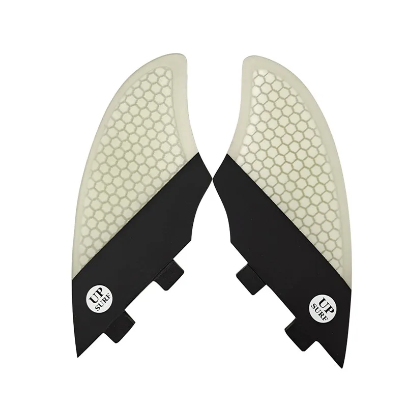 UPSURF matching Black with White color fin  with Knubster Centre Kneel Fin Surf fins Double Tabs Fin Surfboard finsin surfing