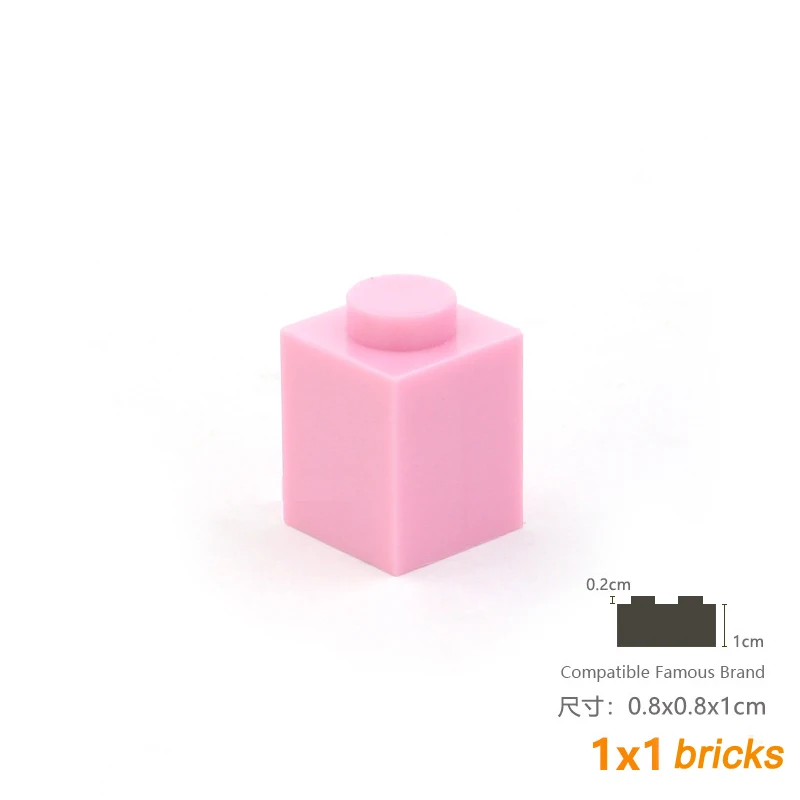 260pcs DIY Building Blocks Thick Figures Bricks 1x1 Dots Educational Creative Compatible With 3005 Plastic Toys for Children