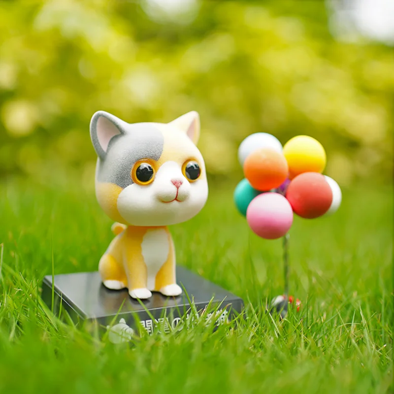 11cm Flocked Cat Shakes Head Doll Car Accessories Mobile Phone Support High Grade Lovely Desktop Accessories Car Decoration Gift