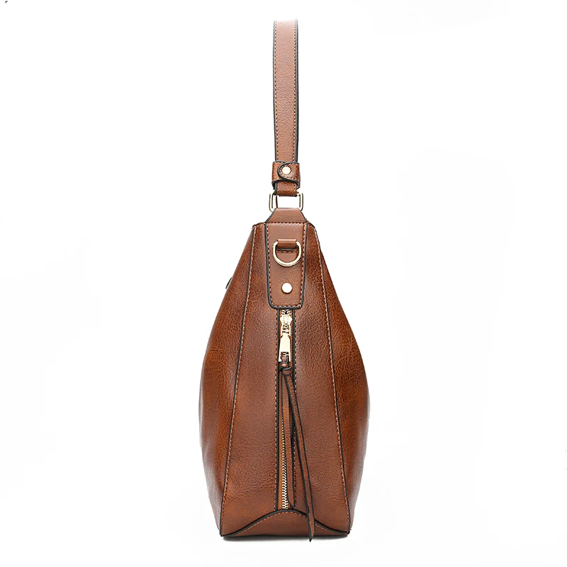 DIDABEAR-Bolso Hobo de cuero para mujer, bandolera de ocio, Vintage, de gran capacidad