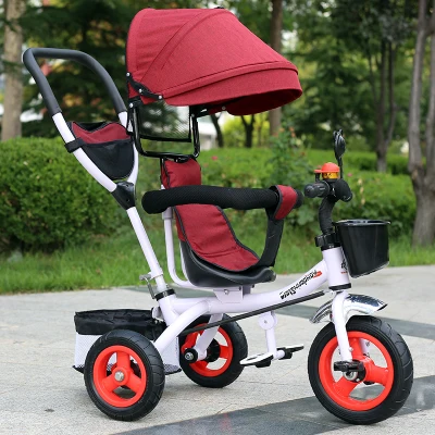 Children's Tricycle Kids Bike Children Bicycle Stroller Trolley Three 3 Wheel Baby Carriage Child Pram Buggy Pushchair 6M~5Y