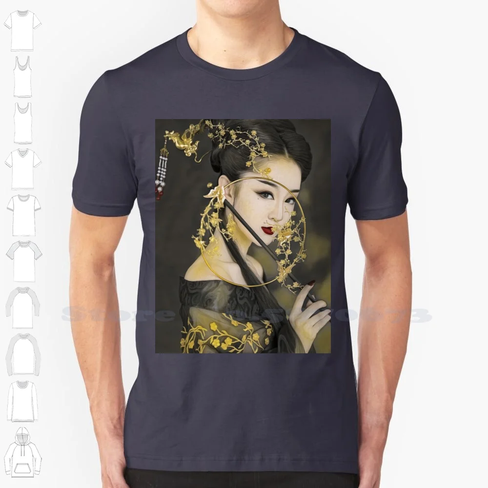 Geisha 100% Pure Cotton T-Shirt Japanese Kyoto Tokyo Shrine Temple Origami Karate Shinjuku Harajuku Buddha Buddhism Geisha