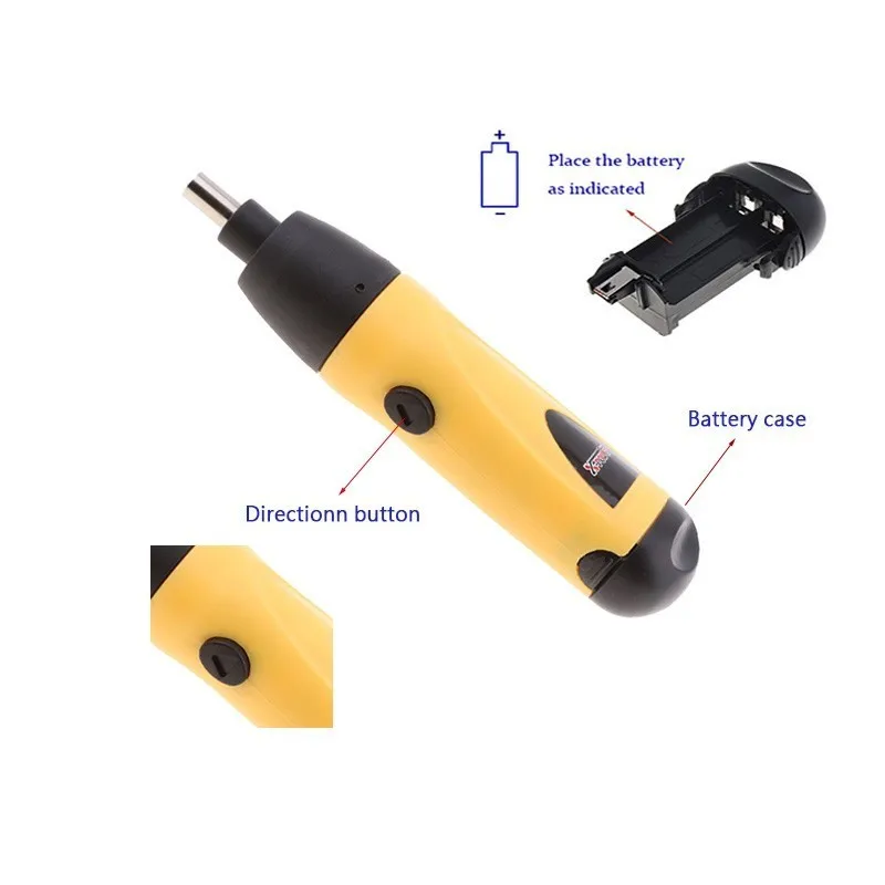 Mini Electric Screwdriver Battery  Operated Cordless Screw Driver Drill Tool Set Bidirectional Switch With 36pcs Screws