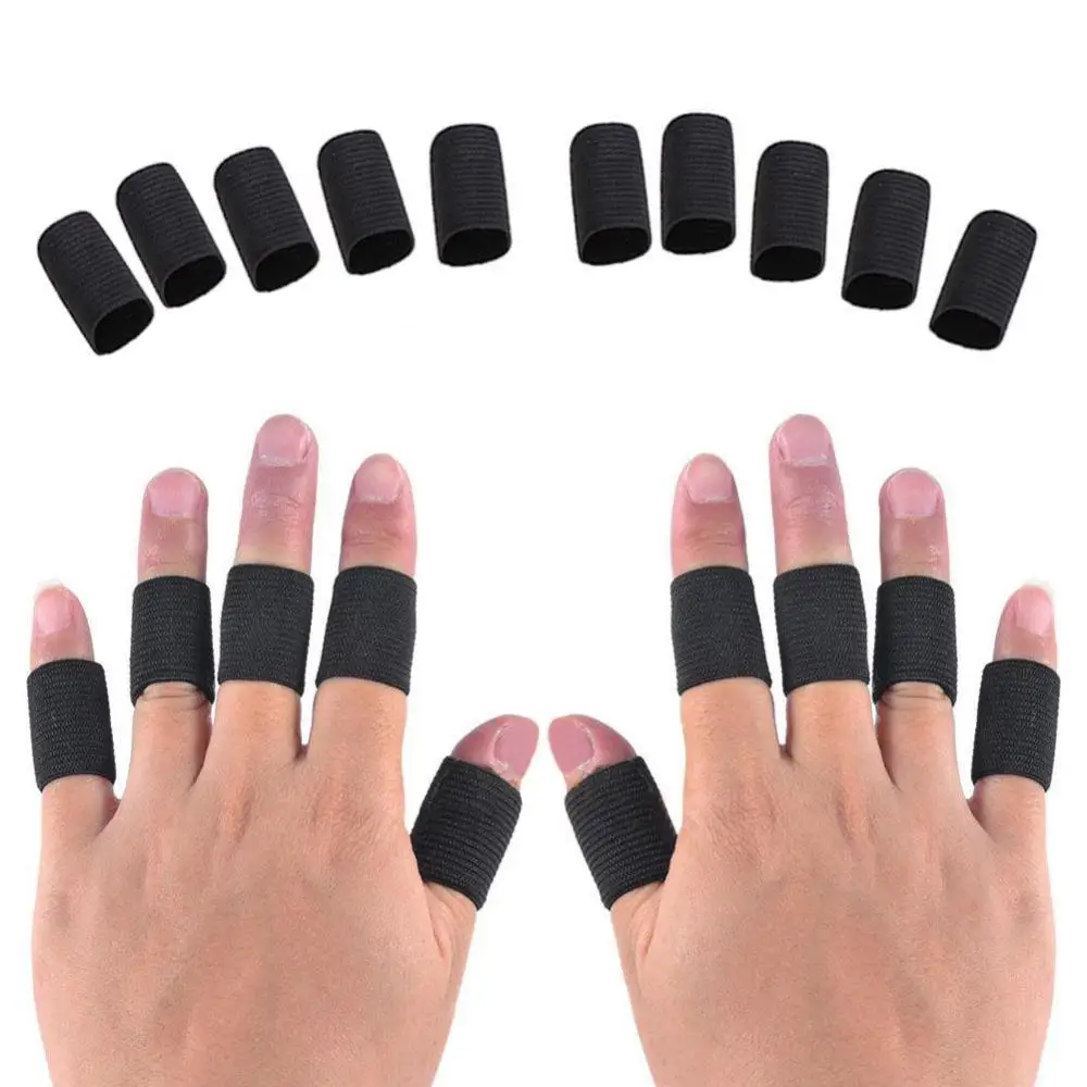 10Pcs Stretchy Finger Protector Sleeve Support Arthritis Sport Aid Guard Band Fishing Stripping Guards Anti Scratch