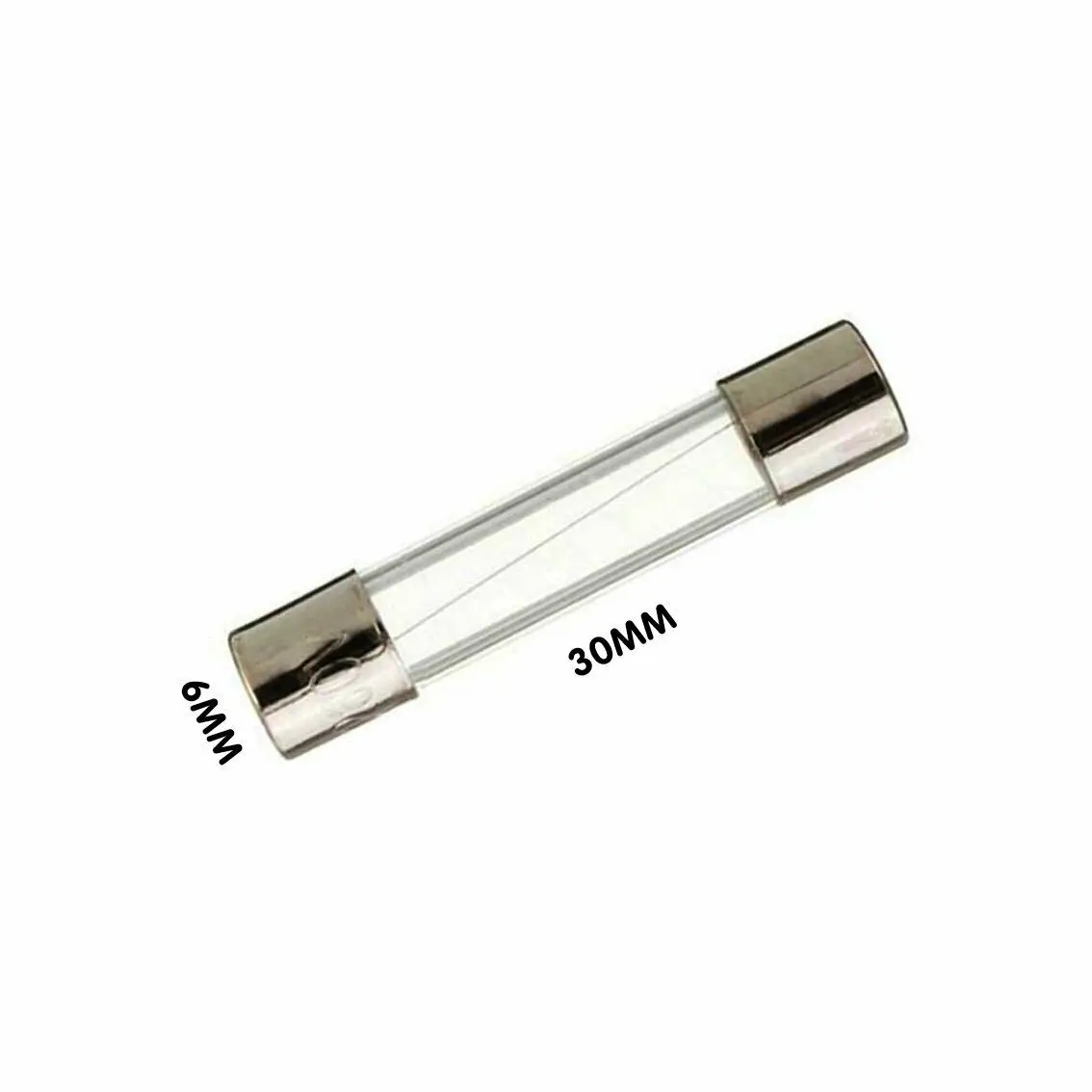 6A Glass 3AG Fast Blow Fuse - 250V 6x30mm - Pack of 15