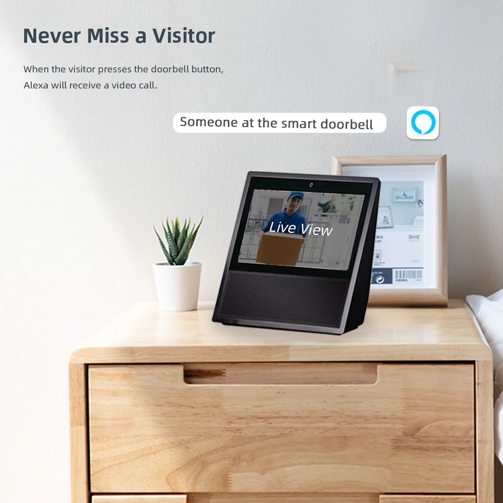 Imagem -03 - Tuya Wifi Campainha Câmera Vídeo em Casa Alimentado Smarthomevideo sem Fio Intercon Campainha com Alexa dc ac 1224v 1080p