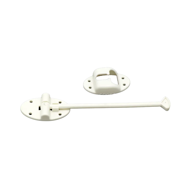 White Plastic RV Door Hooks Exterior Door Stops Storage Compartment Door Stops